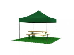 Cort pavilion 3x6 verde simple SQ