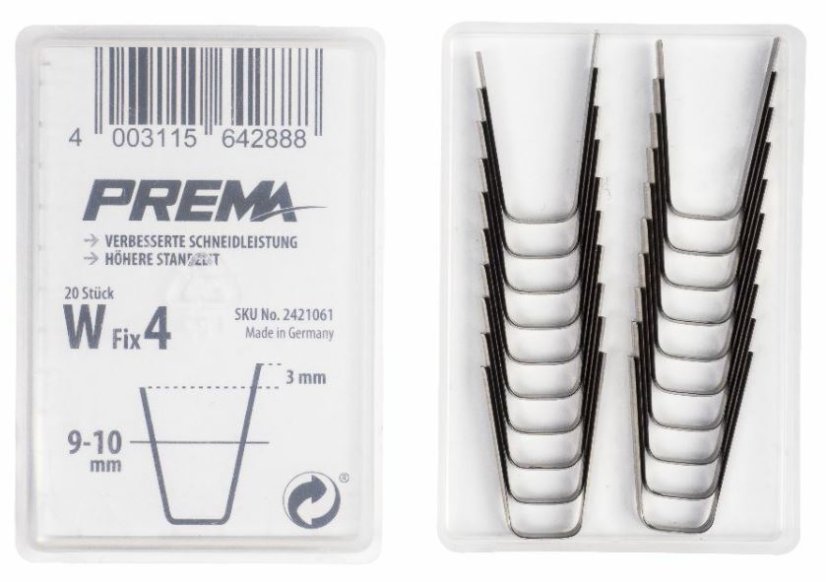 Vágópenge W Fix 4, PREMA futófelületvágóhoz 9-10mm, 20db