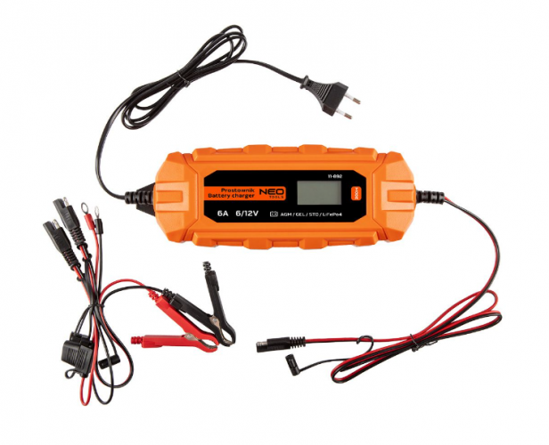 Зарядно устройство за автомобил 6A/100W, 3-150Ah, за киселинни / AGM / GEL / LiFePo4 батерии 11-892