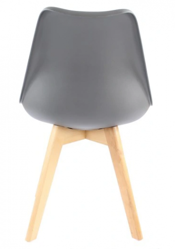 Трапезен стол сив скандинавски стил Basic