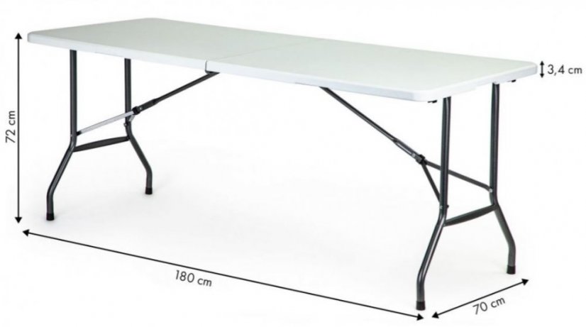 Zložljiva miza za gostinstvo 180cm - Multistore