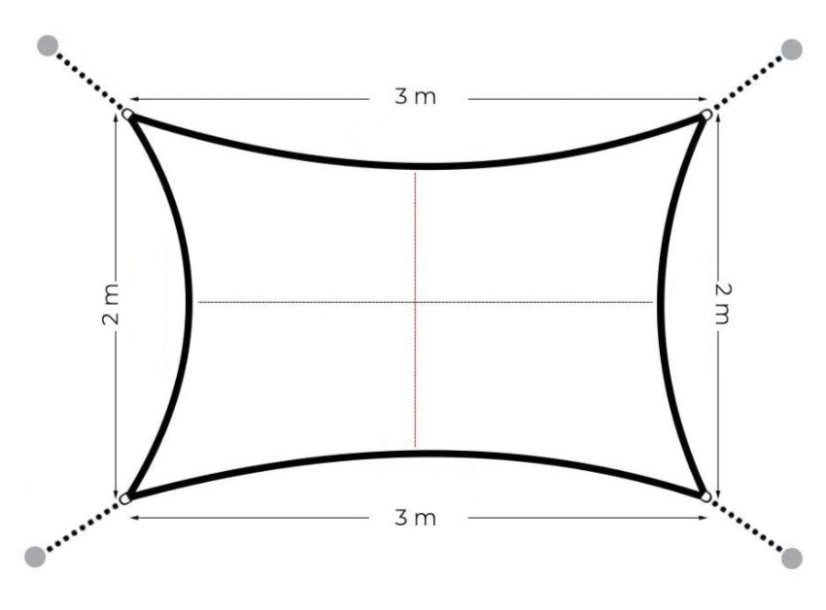 Градински слънцезащитен екран 2x3m сив 180g/m2