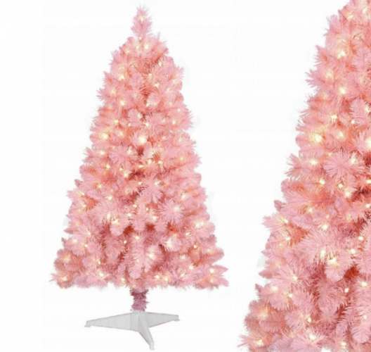 Ružičasto božićno drvce Jela 150cm Classic