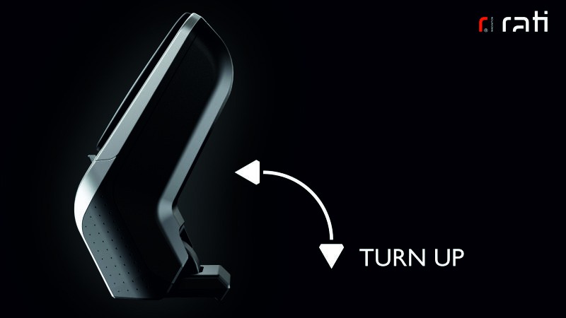 Naslon za ruke Renault CAPTUR - Armster 2, črni, eko usnje