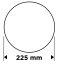 Csiszolókorongok, perforált, tépőzáras lyukakkal 225 mm, P60, 5 db 58T271