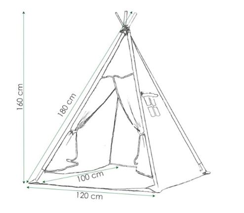 Gyermek sátor Teepee párnákkal, Csillagok kék színben