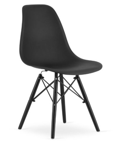 Blagovaonska stolica crna skandinavski stil Dark Classic