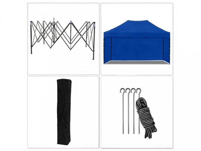 Ollós sátor 3x4,5 Kék All-in-One