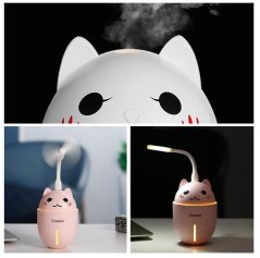 Aromazerstäuber LED USB 4 in 1 320ml WHITE CAT