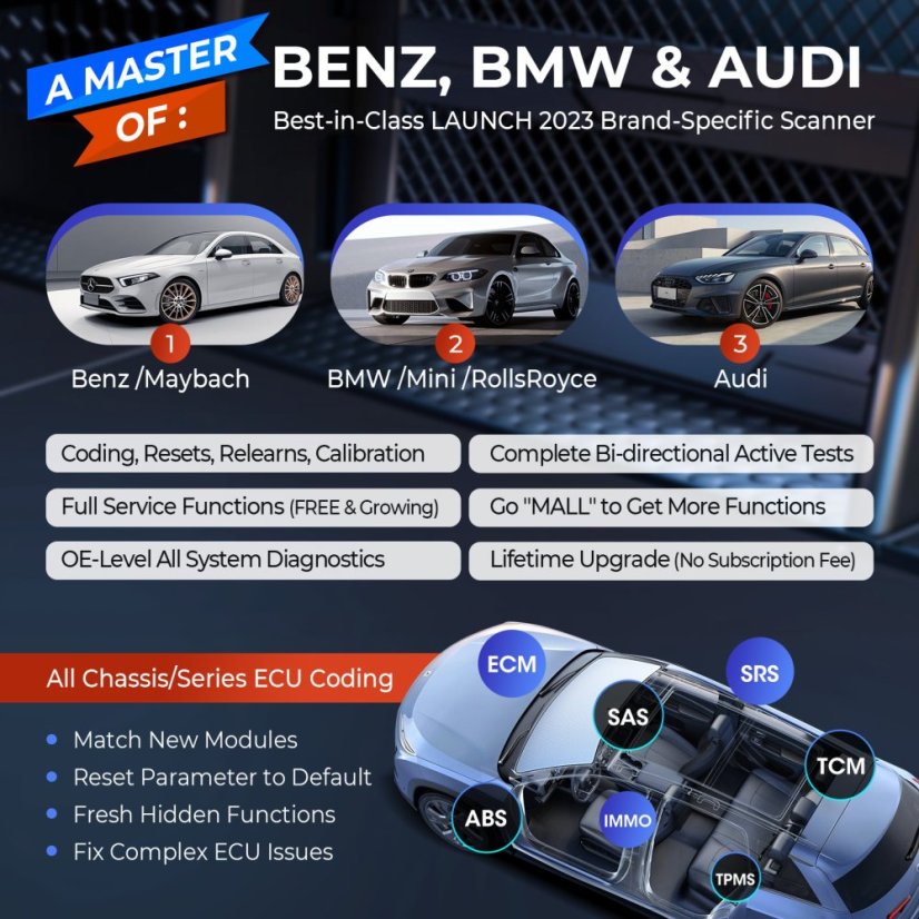 Autódiagnosztika Launch Creader Elite 2.0 BBA