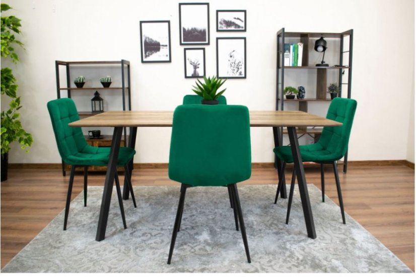 Essensstuhl samten Smaragd Luxury