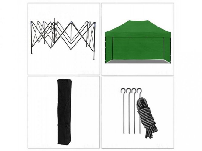 Ножична палатка 3х4,5 м зелена All-in-One