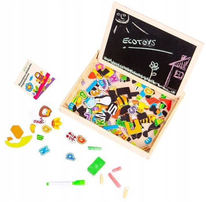 Mágneses edukációs tábla 2 az 1-ben tartozékkal Ecotoys