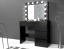 Toaletni stolić s LED ogledalom Cleopatra Black