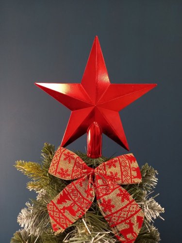 Špica za božično drevo Zvezda 20cm RED