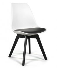 Бяло-черен стол скандинавски стол DARK-BASIC