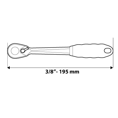 3/8", 195 mm-es racsni 08-507