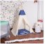 Otroški šotor Teepee z blazinami Zvezde moder