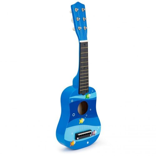 Chitară din lemn pentru copii Blue Sea