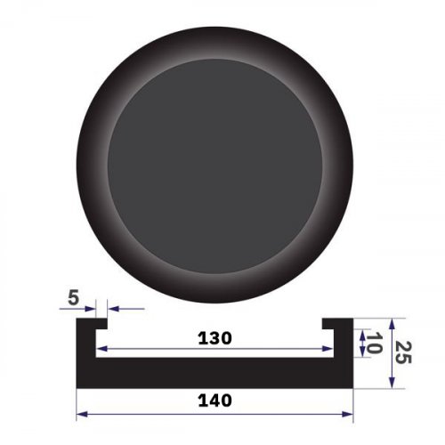 Zaštitna guma za dizalicu 130 mm
