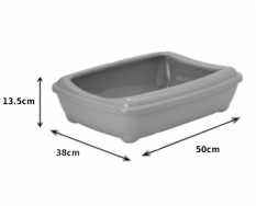 Toaleta pentru pisici 50x38x13,5cm Grey Modern