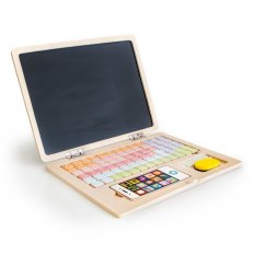 Notebook din lemn pentru copii - tablă magnetică educativă