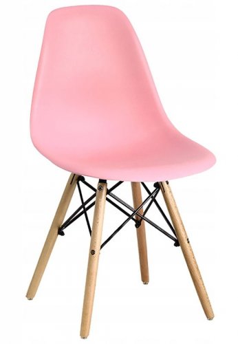 Jedilni stoli 4 kosi roza skandinavski stil Classic