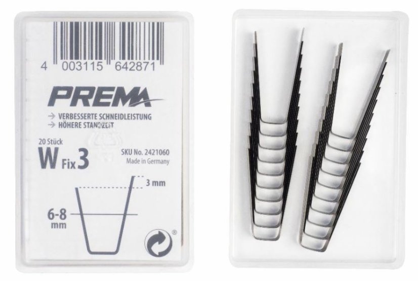 Vágópenge W Fix 3, PREMA futófelületvágóhoz 6-8mm, 20db