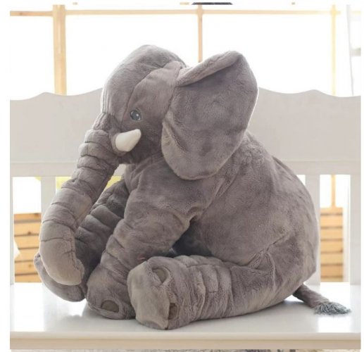 Plišani mekani slon 60cm sivi