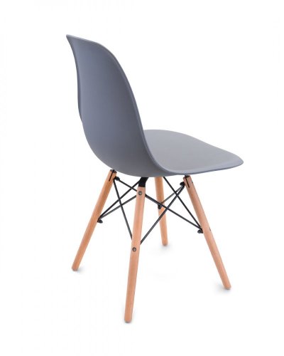 Jedilni stoli 4 kosi sivi skandinavski stil Classic
