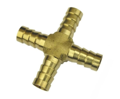 Levegő elosztó, 4 kivezetésű, X típus, 8mm