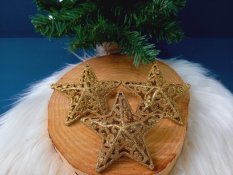 Okraski za božično drevo-zvezda 3 kosi 10,5cm GOLD