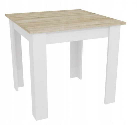 Étkezőasztal 80x80cm Sonoma/White Edgy