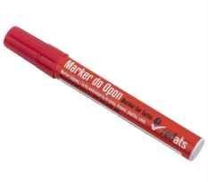 Vízálló olajos jelölő toll - piros, kerek 2,5 mm