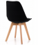 Blagovaonska stolica od baršuna u skandinavskom stilu Black Glamour
