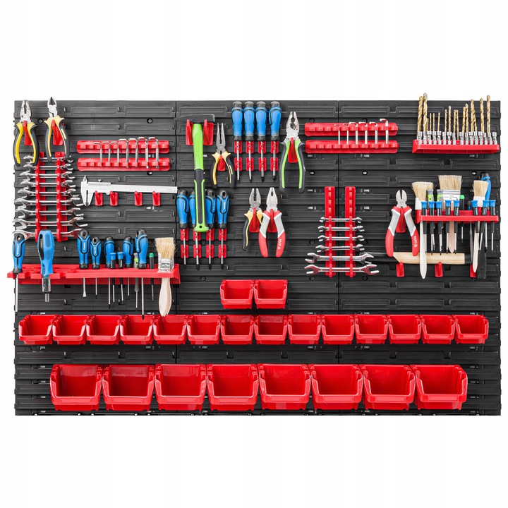 Стена за инструменти 117х78 см 24 кутии и поставки