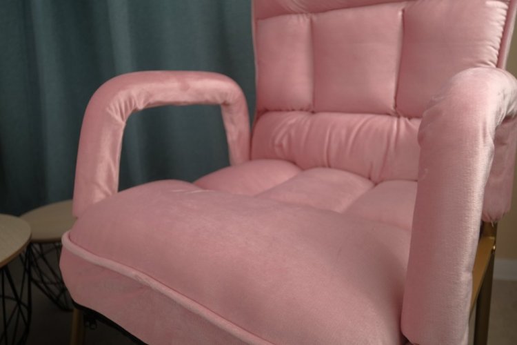 Ležeči fotelj z naslonom za noge Pink Elegance