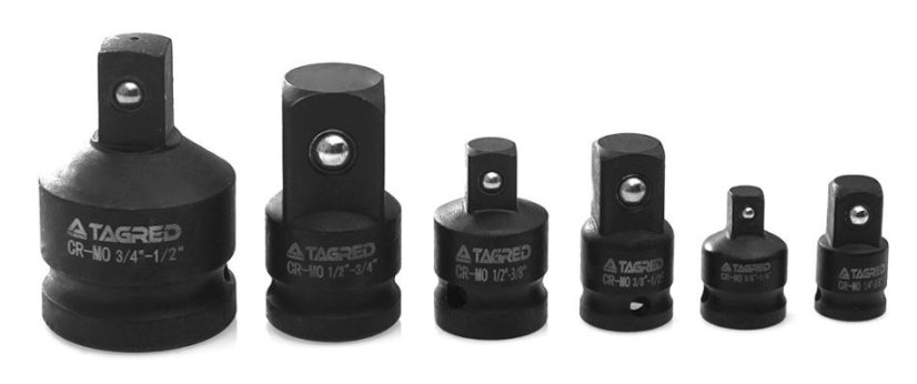 Adapterkészlet dugókulcsokhoz 1/2" 1/4" 3/8" 3/4" 6db TA1071