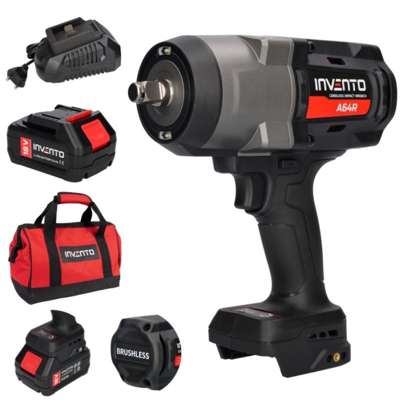 Akkus ütvecsavarozó 18V 1880 Nm + 2x4,0 Ah akkumulátor A64R 1/2"
