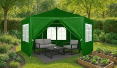 Vrtni paviljon 2x2x2m sklopivi + 6 zidova sa prozorom zeleni