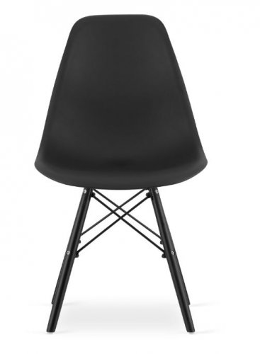 Blagovaonske stolice 4 kom crne skandinavski stil Dark Classic