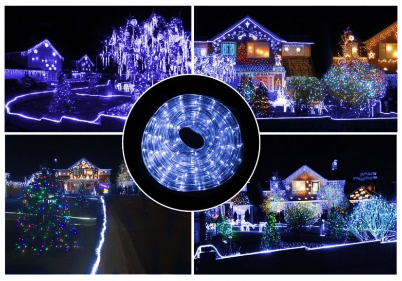 Fényfüzér – kígyó 480 LED 20 m Kék 8 funkció
