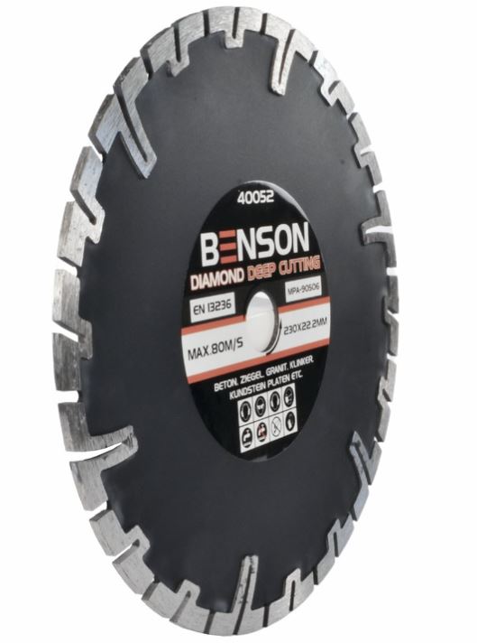 Disc de tăiere cu diamant pentru beton/cărămidă 230 mm / 22,2 mm 40052