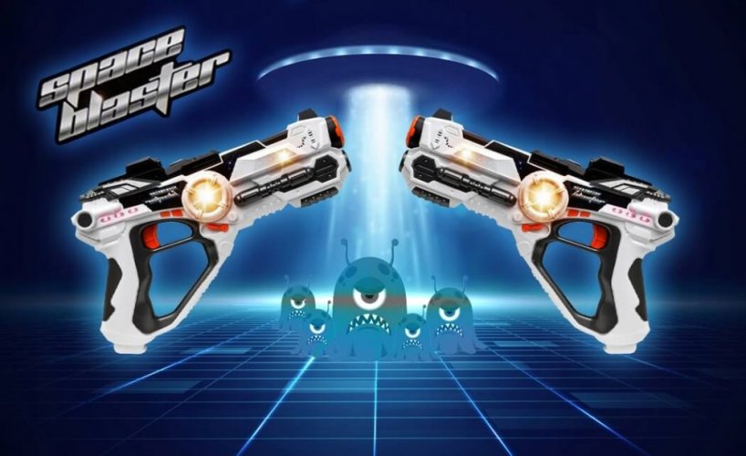 Pistol cu laser 2buc Blaster Paintball