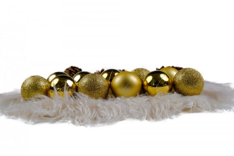 Božične kroglice za drevo 5cm 17 kom GOLD