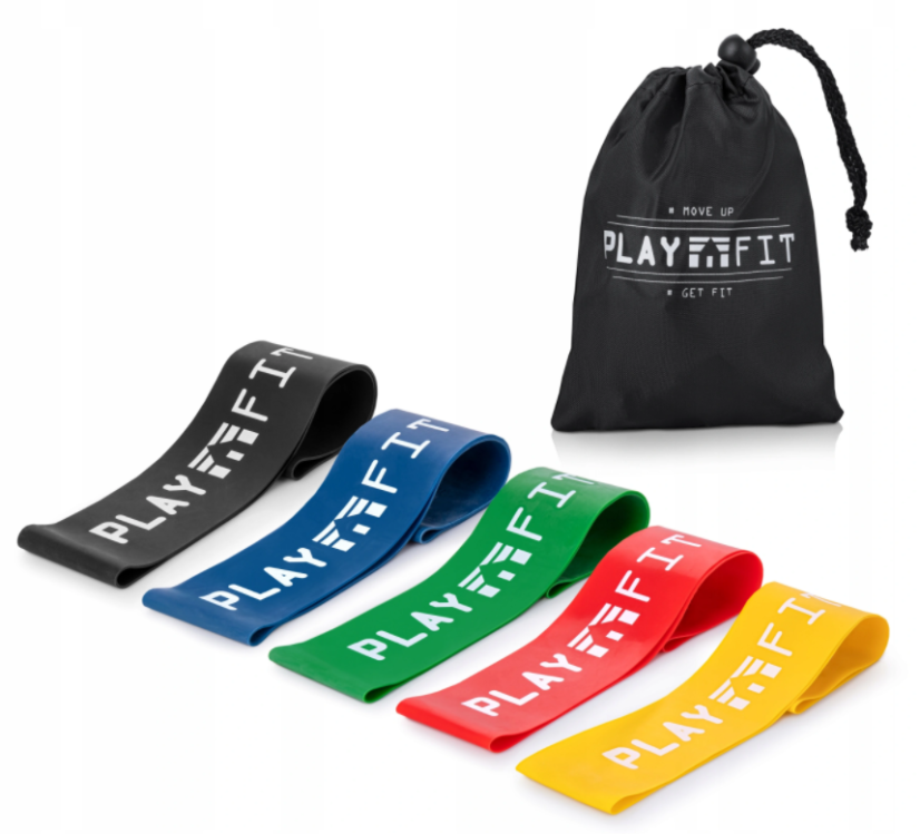 Benzi elastice pentru exerciţii 5buc PLAYFIT