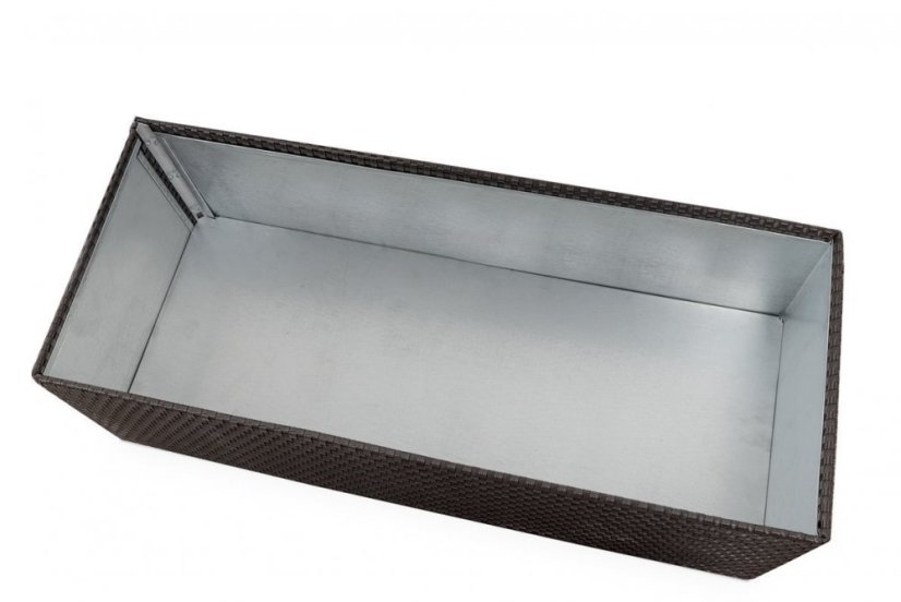 Rattan virágtartó Salermo zöldes-barna 95x40x30