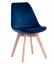 Skandináv stílusú bársony szék  BLUE GLAMOR