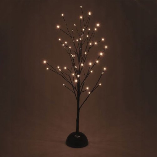 Декоративна коледна елха 60 см 48 LED топло бяло
