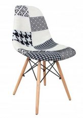 Blagovaonske stolice 4 komada patchwork White
